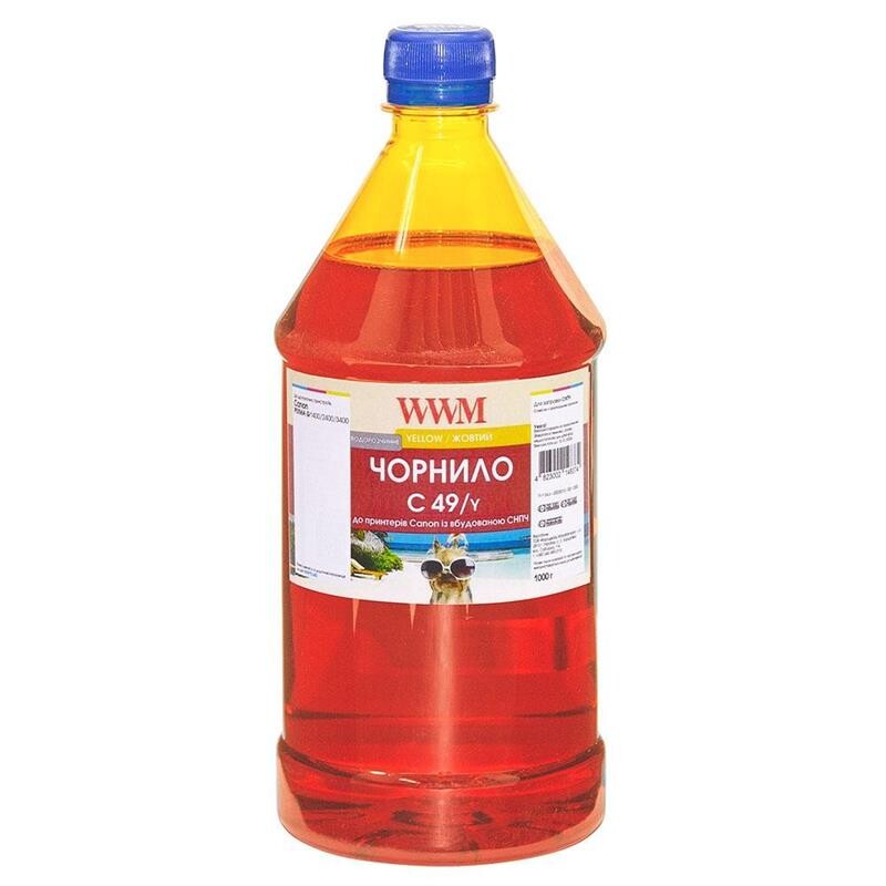 Чернила WWM Canon Pixma G1400/2400/3400 (Yellow) (C49/Y-4) 1000г