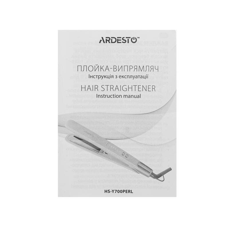 Утюжок (выпрямитель) для волос Ardesto Pearl Cream HS-Y700PERL