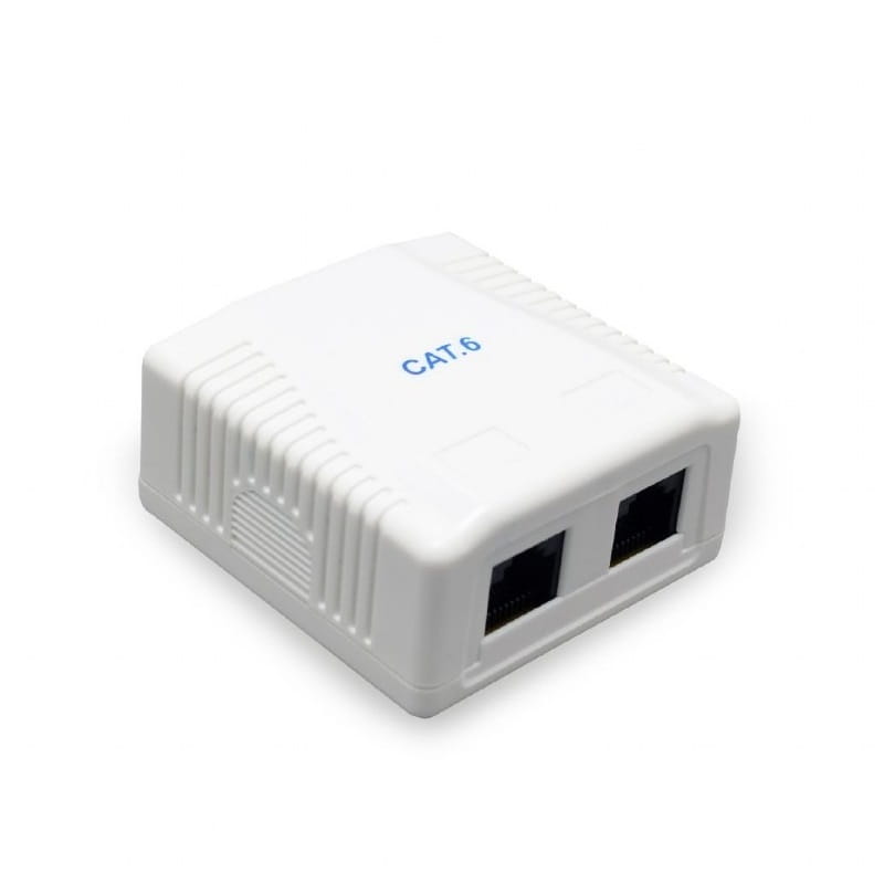 Розетка Cablexpert (NCAC-2F6-01) RJ-45, Cat6, внешняя, белый