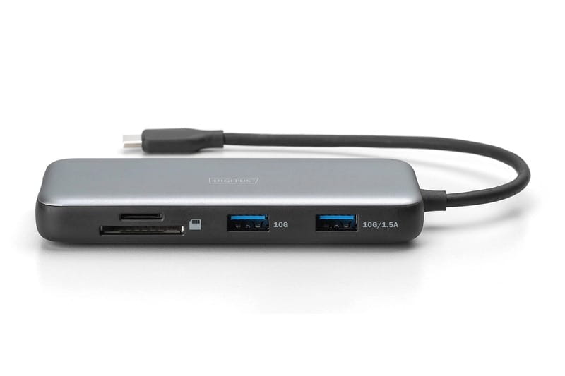 Док-станция Digitus USB-C PD 100W/USB3.2х2/USB-C/RJ45/SD/MicroSD/HDMI (DA-70914)
