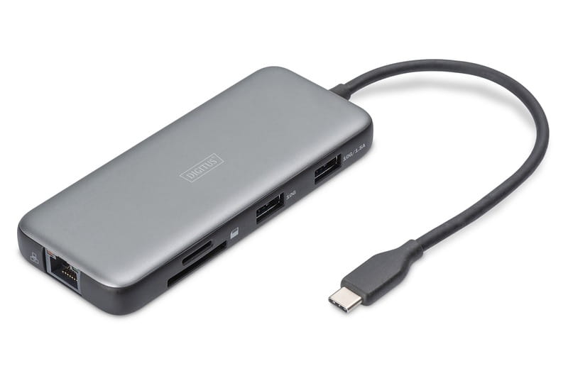 Док-станция Digitus USB-C PD 100W/USB3.2х2/USB-C/RJ45/SD/MicroSD/HDMI (DA-70914)