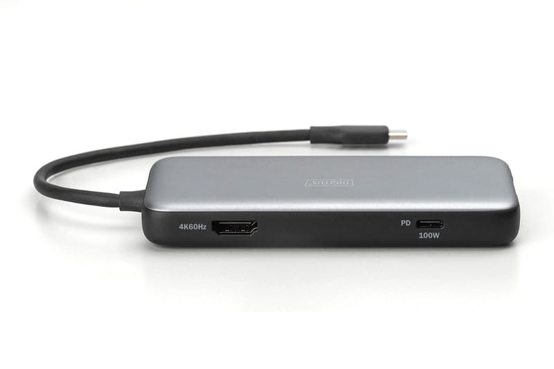 Док-станция Digitus USB-C PD 100W/USB3.2х2/USB-C/RJ45/SD/MicroSD/HDMI (DA-70914)