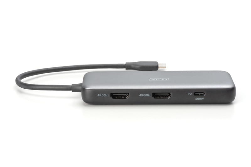 Док-станція Digitus DA-70915 (USB-C PD 100W/USB3.2х2/USB-C/RJ45/SD/MicroSD/2хHDMI)