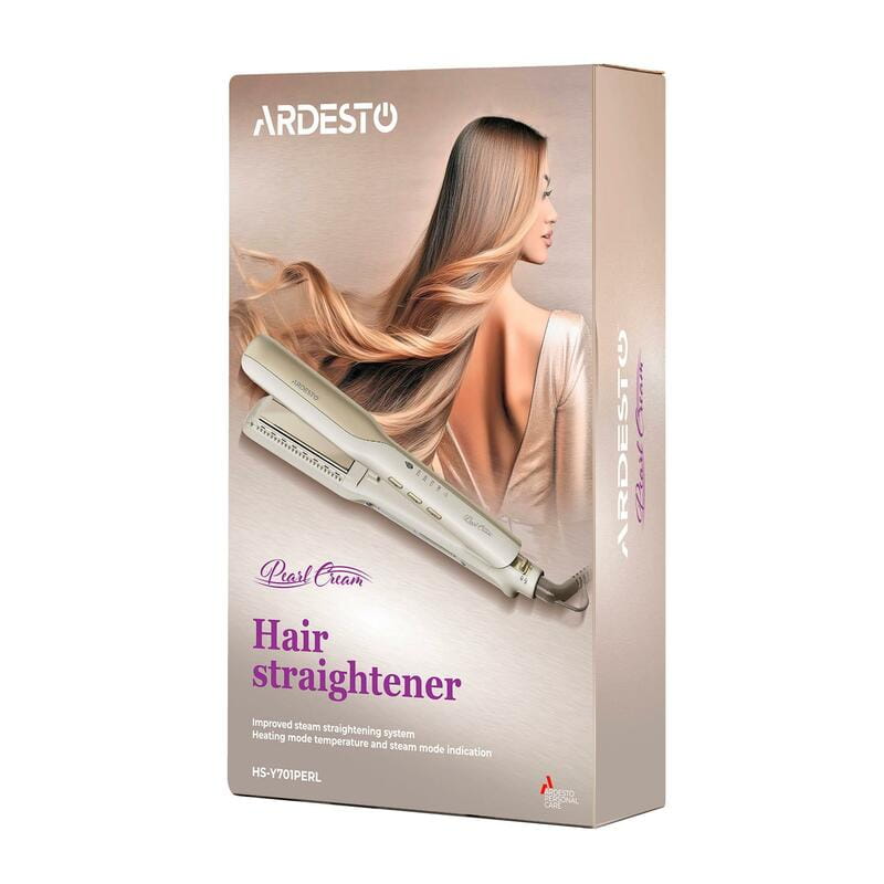 Утюжок (выпрямитель) для волос Ardesto Pearl Cream HS-Y701PERL