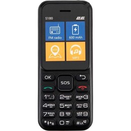Мобiльний телефон 2E S180 2024 Black (694743653885)