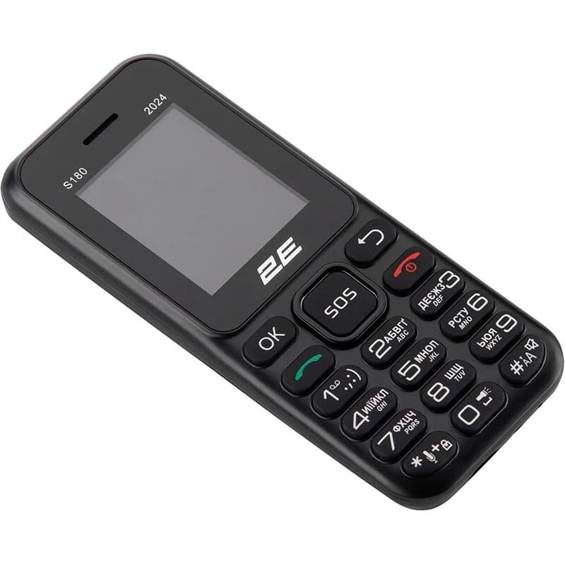 Мобiльний телефон 2E S180 2024 Black (694743653885)