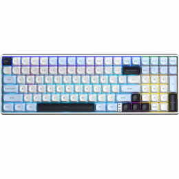 Клавиатура беспроводная Aula S100pro Brown Switch White/Black (6948391205755)