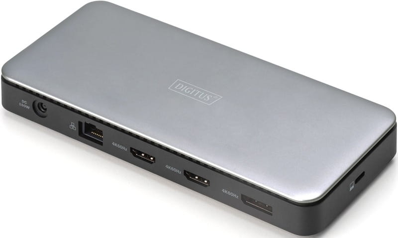 Док-станція Digitus USB-C USB3.2х2/USB-C/SD/MicroSD/HDMIx2/DisplayPort/RJ45/Audio (DA-70917)