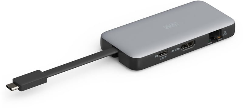 Док-станция Digitus USB-C USB3.2х2/USB-C/SD/MicroSD/HDMI/RJ45 (DA-70916)