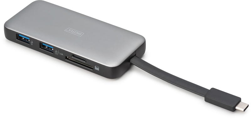Док-станция Digitus USB-C USB3.2х2/USB-C/SD/MicroSD/HDMI/RJ45 (DA-70916)