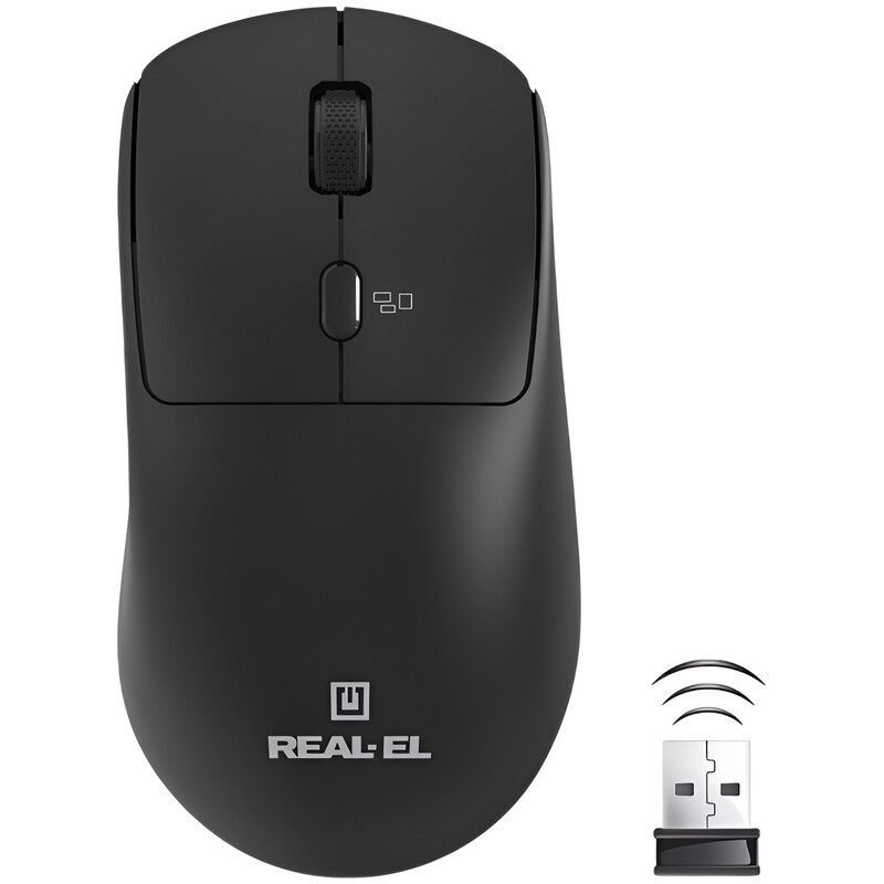 Мышь беспроводная REAL-EL RM-317W Black