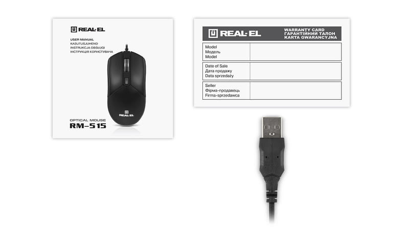 Мышь REAL-EL RM-515 Black
