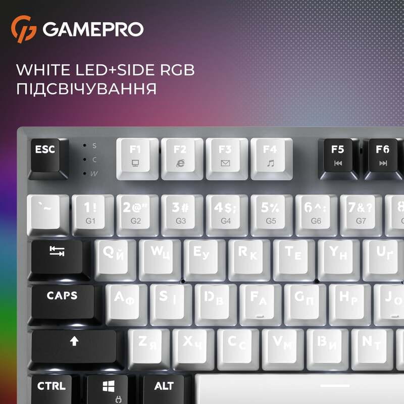 Клавіатура GamePro Genesis Joker MK124G Outemu Red Swithes USB Gray