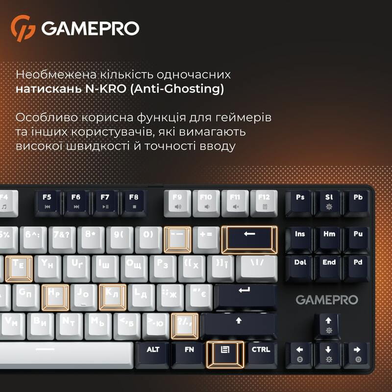 Клавіатура GamePro Genesis Metallic MK110B Outemu Red Swithes USB Black