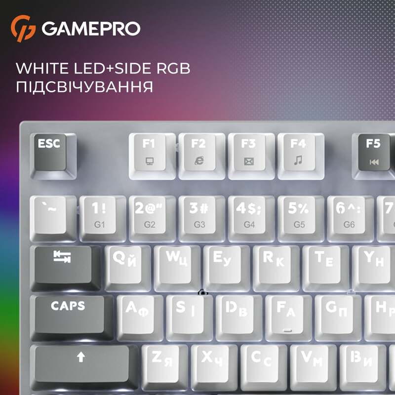 Клавіатура GamePro Genesis Metallic MK144G Outemu Red Swithes USB Gray