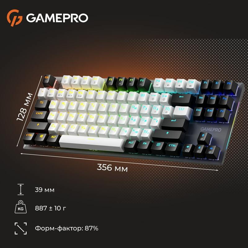 Клавіатура бездротова GamePro Genesis Joker Pro MK124G Pro Gray
