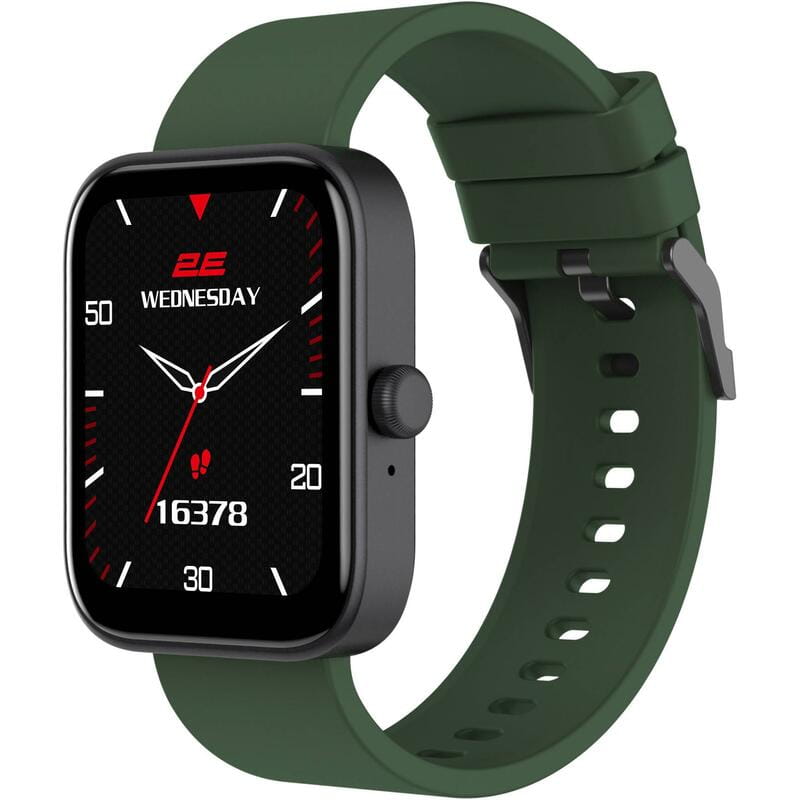 Смарт-часы 2E Alpha SQ Music Edition 46 mm Black/Green (2E-CWW40BKGN-WS)