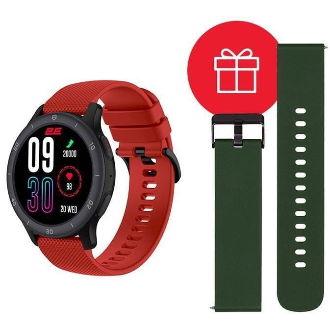 Смарт-часы 2E Motion GT2 47 mm Black/Red (2E-CWW21BKRD-WS)