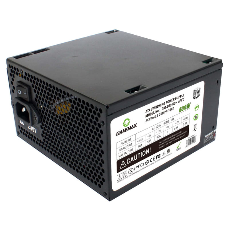 Блок питания GameMax GM-600 80+ APFC 600W Black