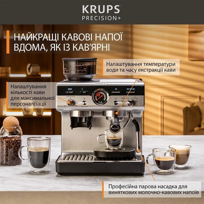 Кофеварка Krups Precision+ XP804T10