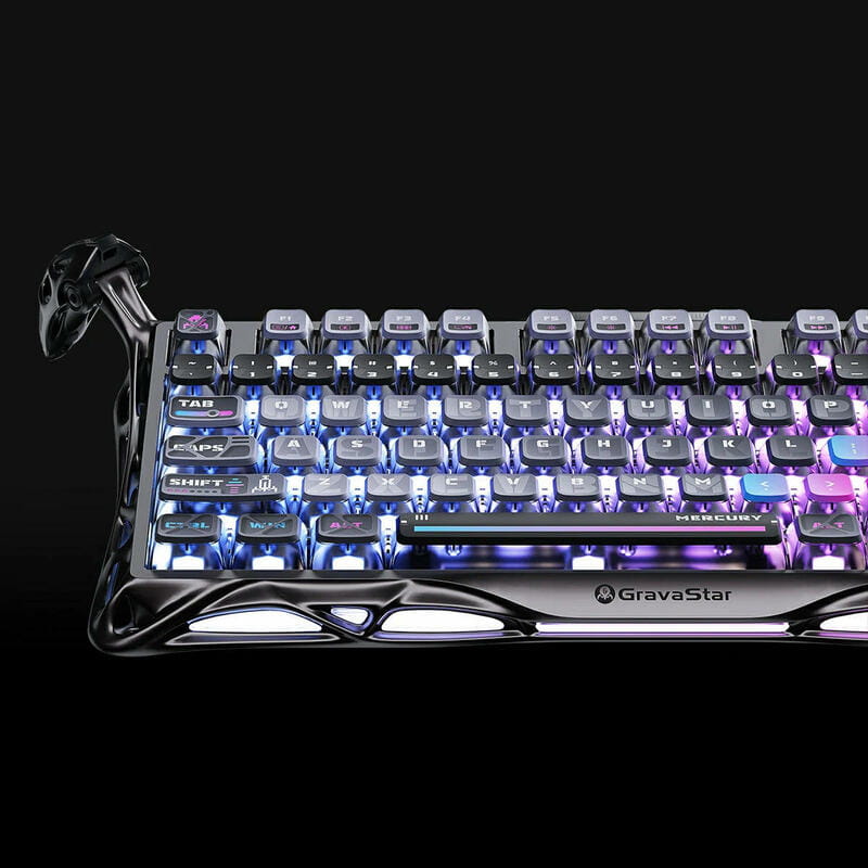 Клавіатура бездротова GravaStar Mercury K1 Pro Cyberpunk (GSK1PRO_CBLK)