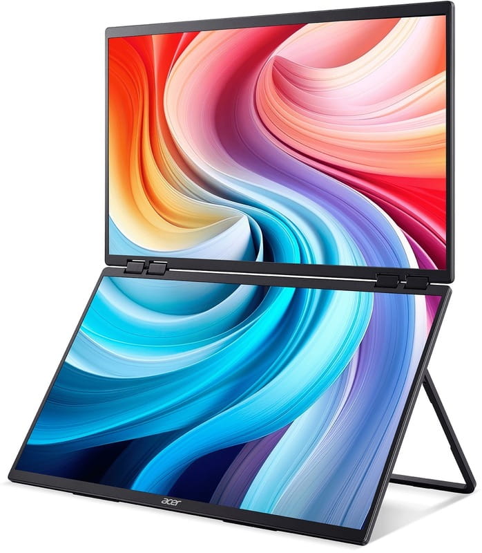Монітор Acer 23.8" Dual Portable PD243YEbmiuux (UM.QP3EE.E01) IPS Black 100Hz
