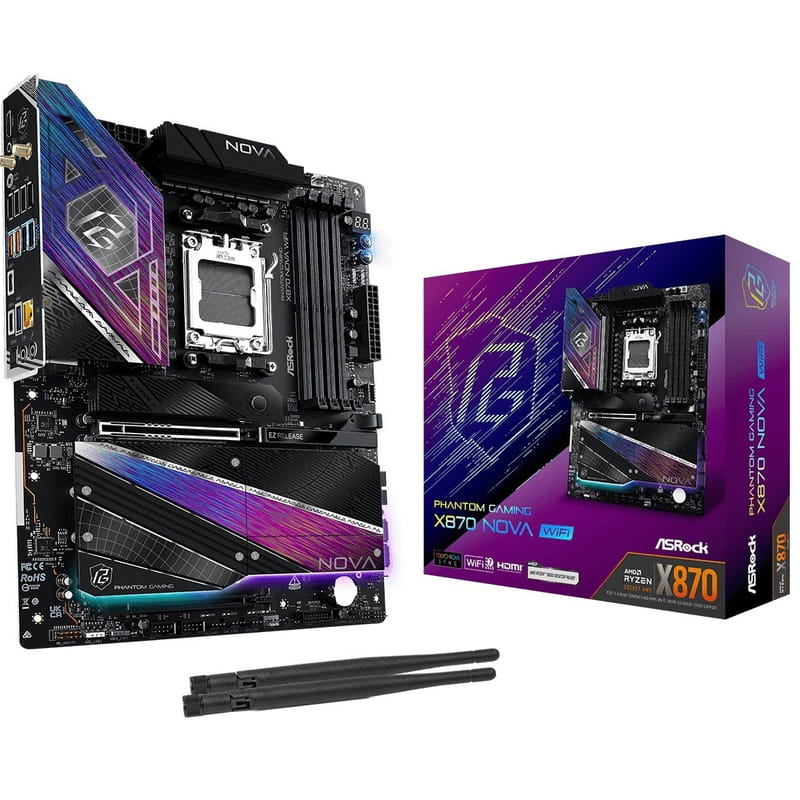 Материнська плата ASRock X870 Nova WiFi Socket AM5