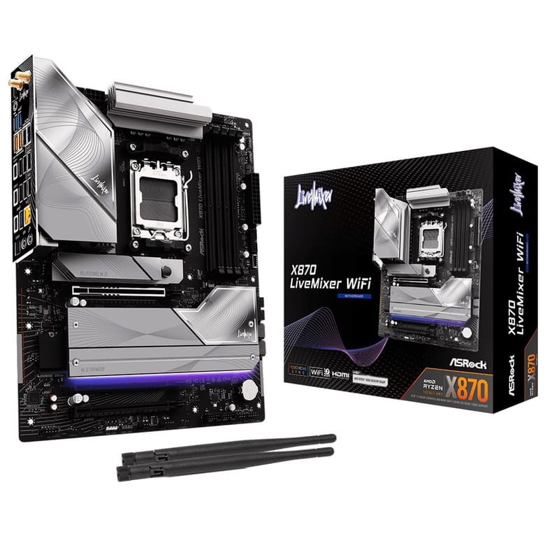 Материнська плата ASRock X870 LiveMixer WiFi Socket AM5