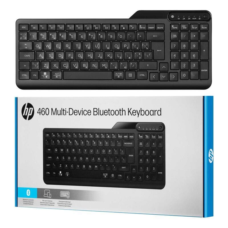 Клавиатура беспроводная HP 460 Black (7N7B8AA)
