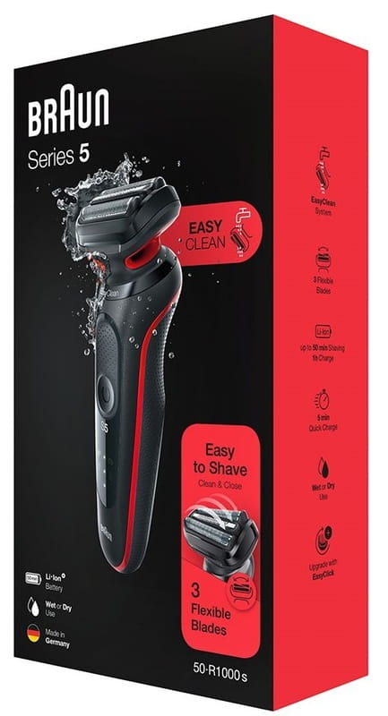 Електробритва Braun Series 5 51-R1000s Black/Red