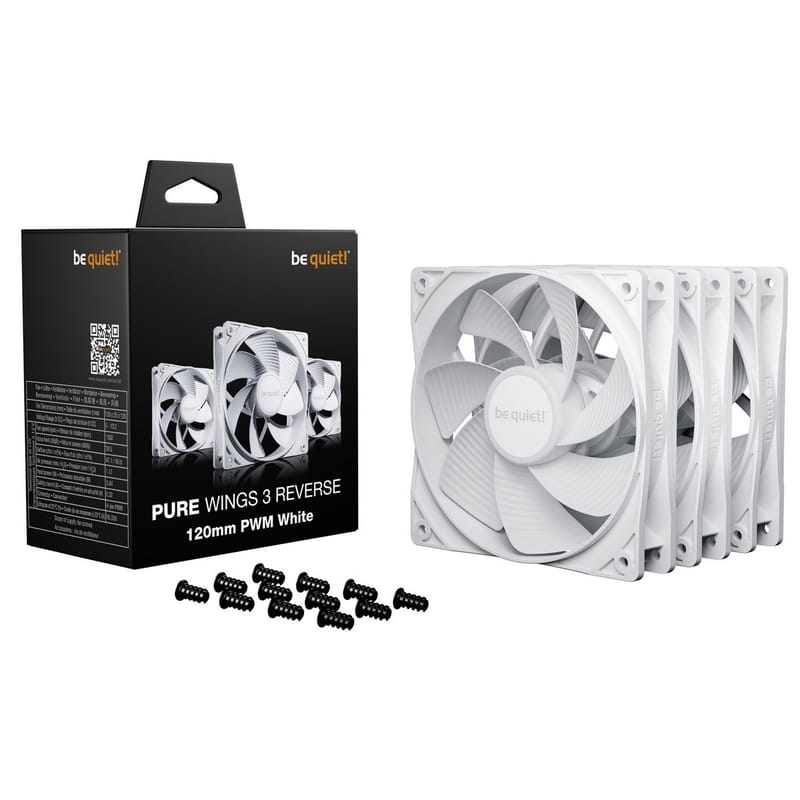 Вентилятор be quiet! Pure Wings 3 120mm PWM Reverse 3-Pack White (BL136)
