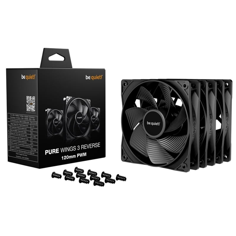Вентилятор be quiet! Pure Wings 3 120mm PWM Reverse 3-Pack Black (BL137)