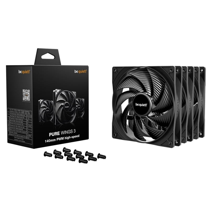 Вентилятор be quiet! Pure Wings 3 140mm PWM High-Speed 3-Pack Black (BL138)
