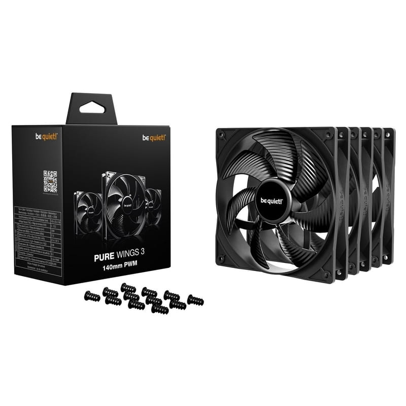 Вентилятор be quiet! Pure Wings 3 140mm PWM 3-Pack Black (BL139)