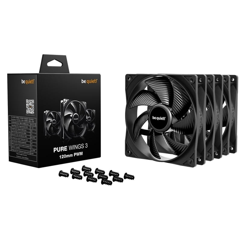 Вентилятор be quiet! Pure Wings 3 120mm PWM 3-Pack Black (BL141)