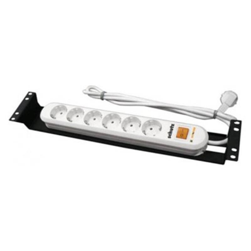 Блок розеток Conteg 19" 2U 6хSchuko, з вимикачем (DP-RP-06-SCHUSP)