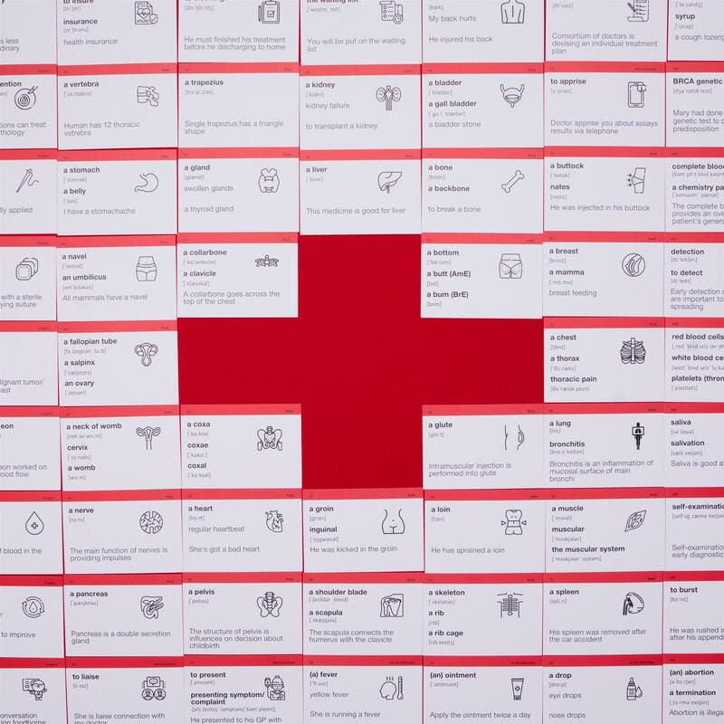 Карточки для изучения английского языка English Student. Medical English