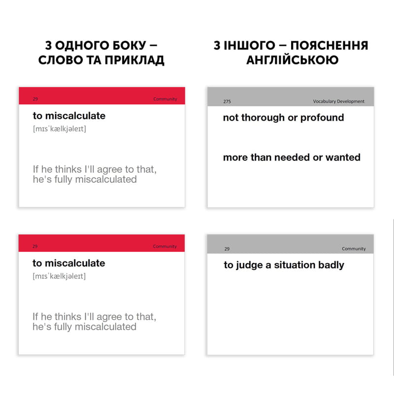 Карточки для изучения английского языка English Student. IELTS (english to english)