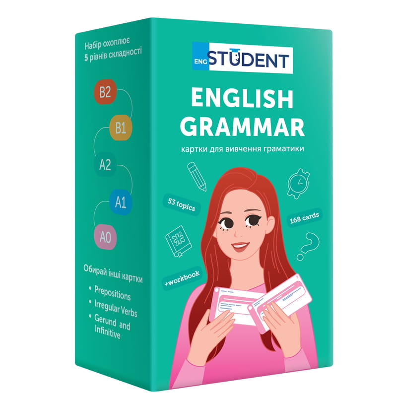 Карточки для изучения английского языка English Student. English Grammar