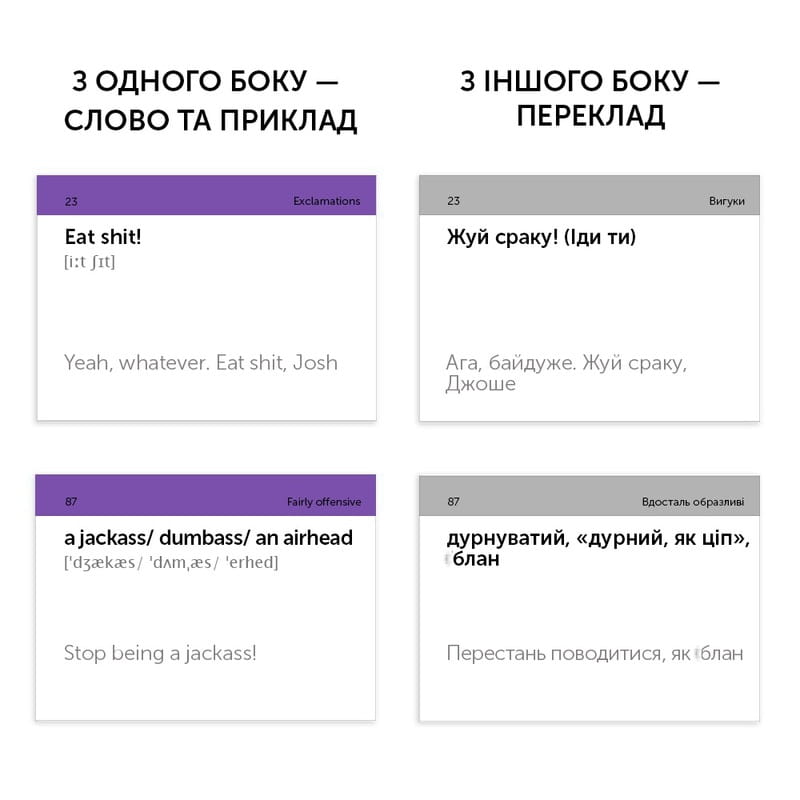 Картки для вивчення англійської мови English Student. English Slang 18+