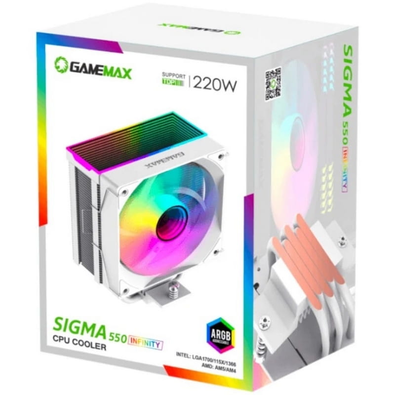 Кулер процесорний GameMax Sigma 550 Infinity White