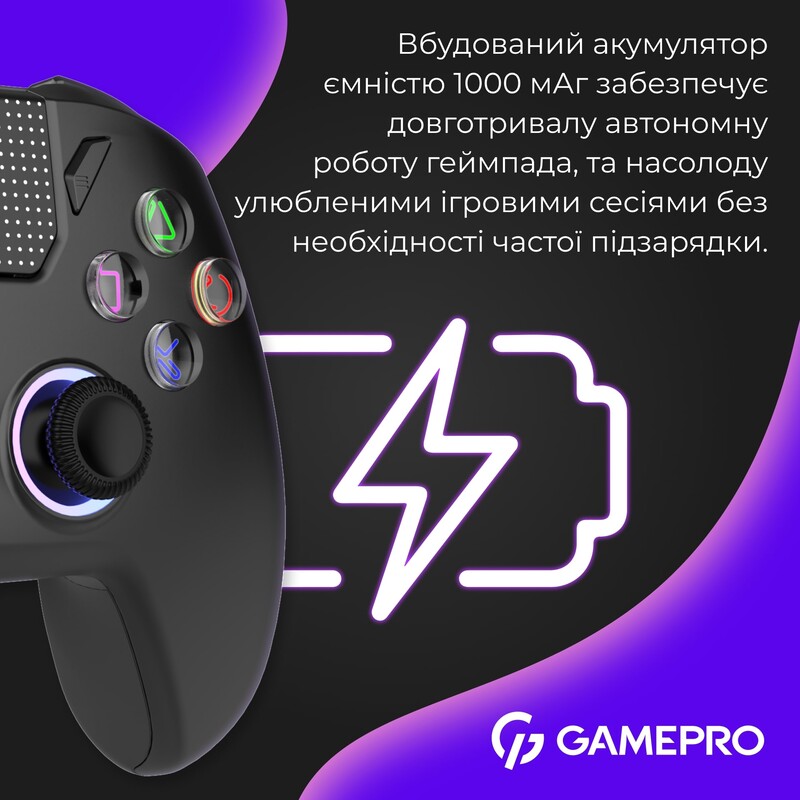 Геймпад GamePro із зарядною станцією GPS20BDOC Black