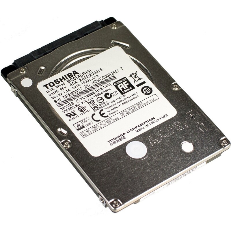 Накопитель HDD 2.5" SATA  500GB Toshiba 7200rpm 16MB (MQ01ACF050)