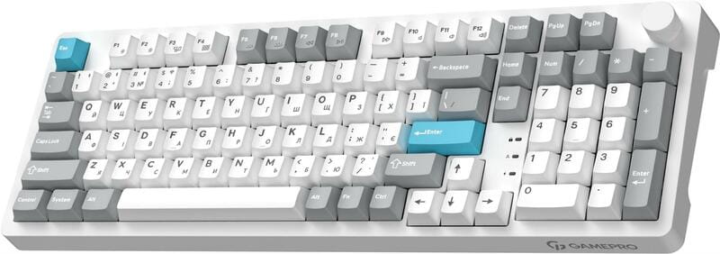 Клавіатура бездротова GamePro Asgard Drakkar Keychron Super Red Switch White (MK305WH)