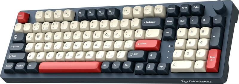 Клавіатура бездротова GamePro Asgard Drakkar Keychron Super Red Switch Blue (MK305BL)