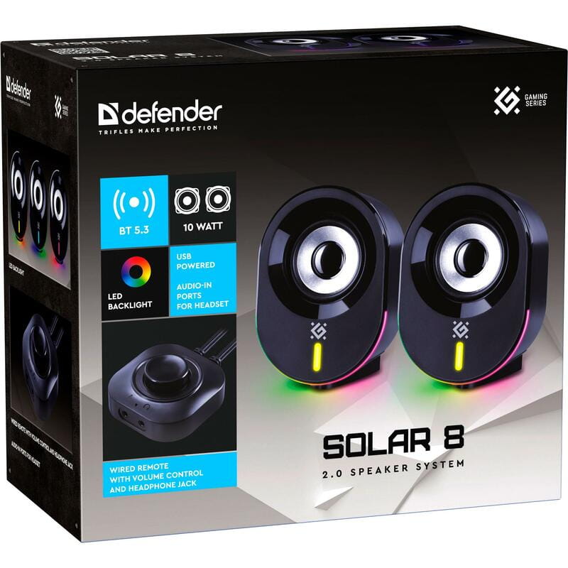 Акустична система Defender Solar 8 Black (65938)