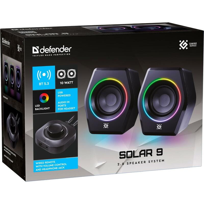 Акустична система Defender Solar 9 Black (65939)
