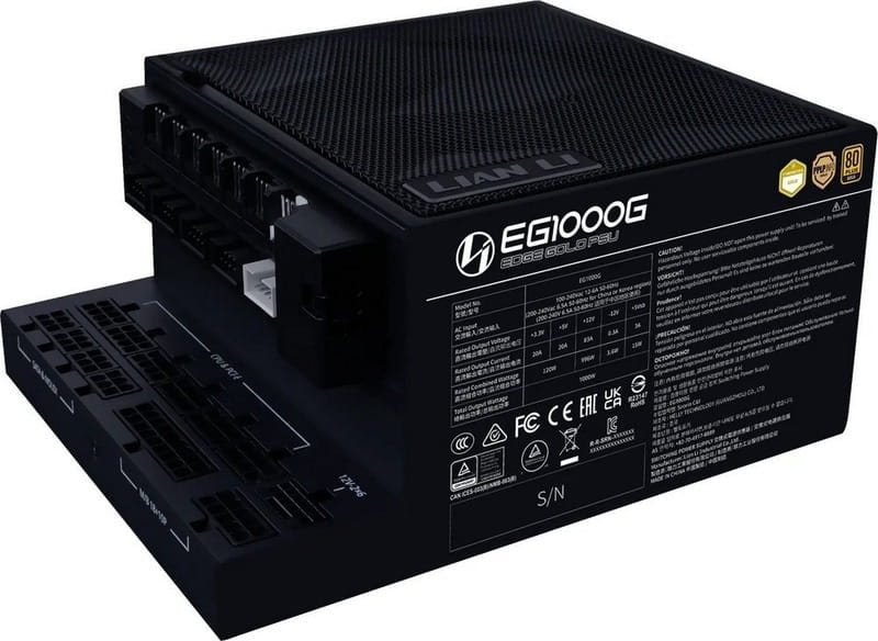 Блок живлення Lian Li Edge Gold 1000W Black with Hub, EU Cord (G9P.EG1000G.BH00.EU)
