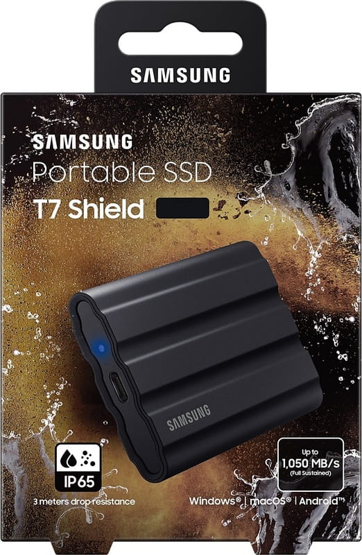 Накопичувач зовнішній SSD 2TB Samsung T7 Shield Black (MU-PE2T0S/WW)