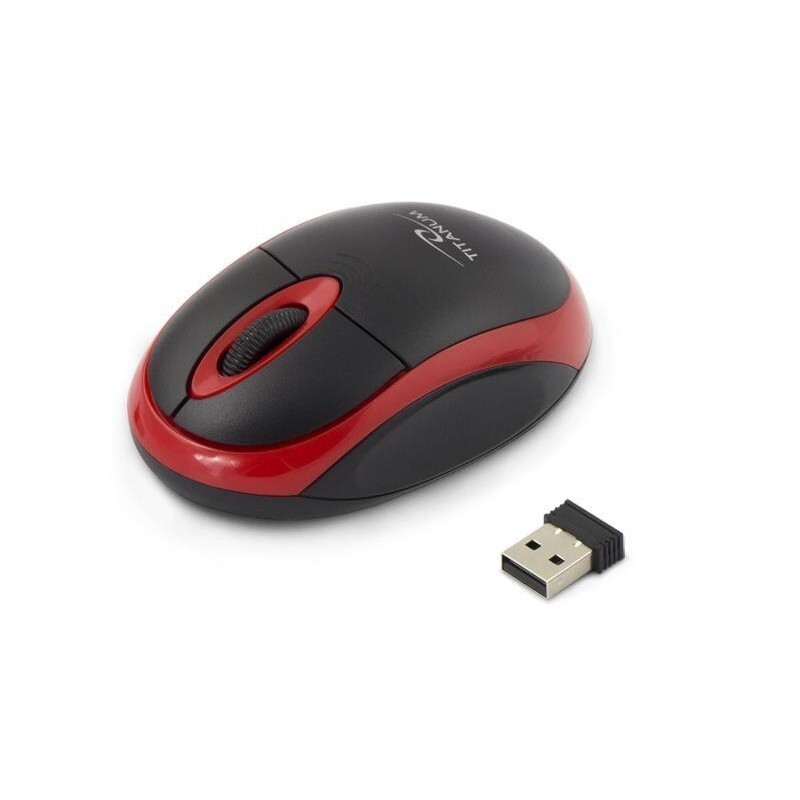 Мишка бездротова Esperanza Titanum TM116R Black-Red USB